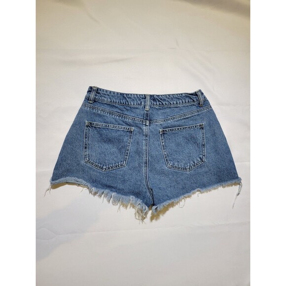 Forever 21 Jean Shorts Womens Fits 28" Distressed High Rise Cut Off Festival - Picture 3 of 7